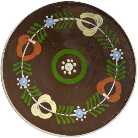 Tanier s motívom kvetín a vetvičiek, Pozdišovská keramika, Československo